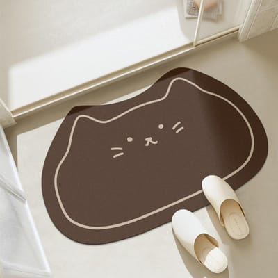 Kan Liefde Cartoon Badkamer Diatomeeënaarde Mat Huishouden Toilet Absorberend Gemakkelijk Schoon te Maken Voetmat Kat Badkamer Antislip Mat 40*60cm