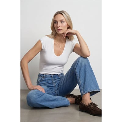 Slim Fit Crop Jersey Top