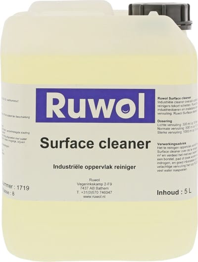 Ruwol Surface Cleaner 5 liter - Allesreiniger - Ontvetter - Vloerreiniger - Beton, Steen en Tegels Schoonmaken - Voor betere hechting van verf en coating