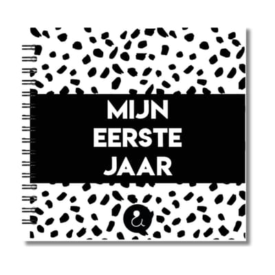 Invulboek Baby's Eerste Jaar | Mijn Eerste Jaar | Dots Zwart
