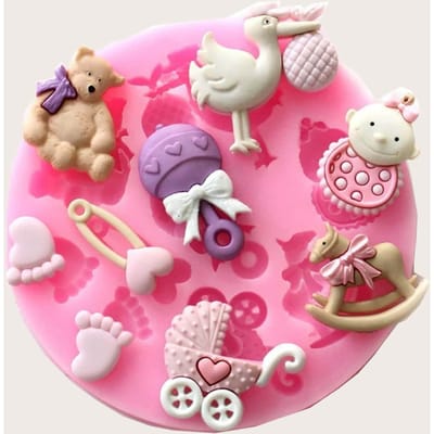 1 pièce Moule Design Dessin Animé, Moule à Chocolat Rond Rose Dessin Animé Pour Cuisson Moule à Fondant avec Formes de Nœuds Pour Décorations de Gâteaux one-size rose