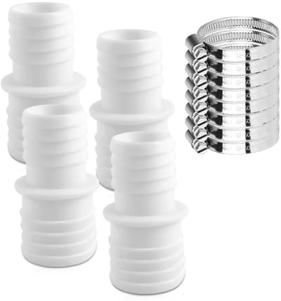 Dailygoods - Slangverbinderadapter met 8 Slangklemmen voor Zwembaden