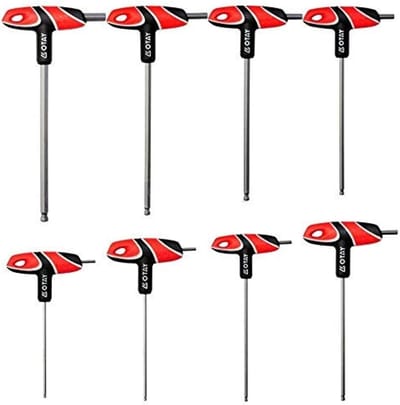 T-Handle Hex Key Set with Ball End - 8 pcs