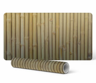 Antislip beschermmat voor op het bureau met grafisch bamboepatroon 90x45 cm
