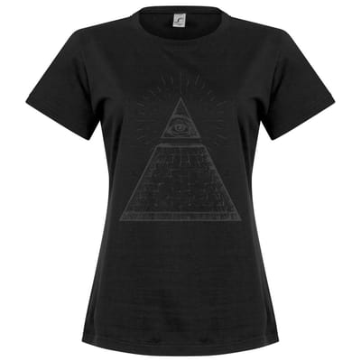 All Seeing Eye Dames T-Shirt - Zwart - L