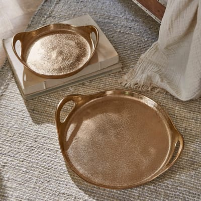 LOBERON Dienblad set van 2 Tiavela goudkleurig