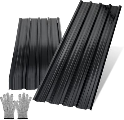 Dakplaten Set - Golfplaten Plaatstaal - Dak Bedekken - Weerbestendig Verzinkt - 14 m² Totaal - Antraciet