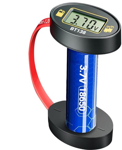 Batterijtester Capaciteit - Batterijmeter Analyzer - Apparaten Repareren - Draagbaar Huishoudelijk - 20 x 4 x 15 cm - Enkel Kenmerk