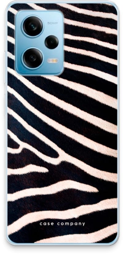 Case Company® - Hoesje geschikt voor Xiaomi Redmi Note 12 Pro 5G hoesje - Zebra - Soft Cover Telefoonhoesje - Bescherming aan alle Kanten en Schermrand