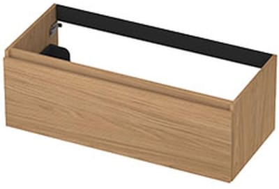 INK - Onderkast 1 Lade Greeploos met Houten Keerlijst - 1000x450x350 Mm - Blank Eiken