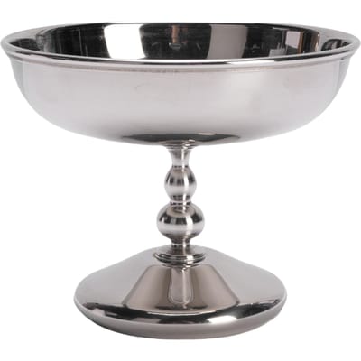 Coupe à Glace Acier Inoxydable Bol à Dessert de Service Rond à Pied Coupe à Snack Bonbons pour Salade Fruits L(for 6.5-9kg)