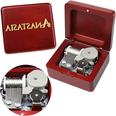 Muziekdoos Houten - Decoratief Geschenk - Muziek Afspelen - Sankyo Beweging - 7 cm - Rood