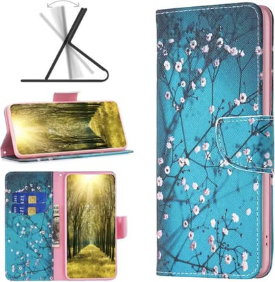 CHPN - Bookcase geschikt voor Samsung Galaxy A40 - Telefoonhoesje met bloemenprint - Softcase Bookcase - Met ruimte voor pasjes - Verstelbaar