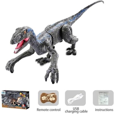 Afstandsbediening Dinosaurusspeelgoed voor kinderen 2,4 Ghz RC Dinosaurusrobotspeelgoed met waarheidsgetrouwheid Geluid voor kinderen Jongens Meisjes Kindercadeau