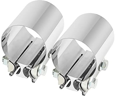 Roestvrijstalen Uitlaatklemmen 2 Stuks Ø 64 mm x 76,2 mm - Buisverbinders