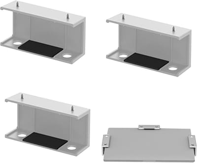 Laptophouder Onder Bureau - Opbergplank Laptop - Bureau Organiseren - Met Antislip Pads - Tot 40mm Dikte - Wit
