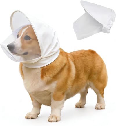 Muilkorf voor Honden – Ademende Hondenmuilkorf – Zachte Gaasmuilkorf voor Kleine Honden – Anti-Bijt, Kauw en Blaf – (Wit S)