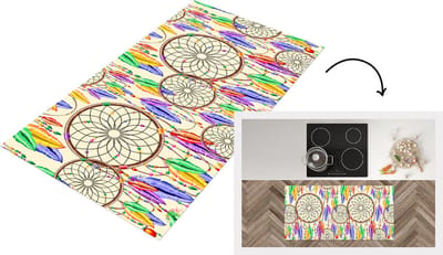 Keukenloper - Loper keuken - Dromenvanger - Veren - Patronen - 120x60 cm - Keukenloper vinyl