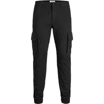 Jack & Jones - Heren Broek Paul Warner Cargo - Zwart - Maat 29/32