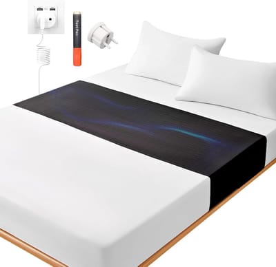 Aardingsmat Slaap - Energieverhoger Bed - Verbeter Slaap - 100% Geleidend - 68 x 198 cm - Zwart