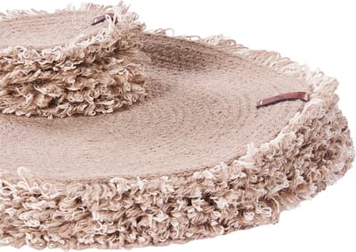 RIBBERY - Set van 12 placemats en onderzetters - Natuurlijk - Jute