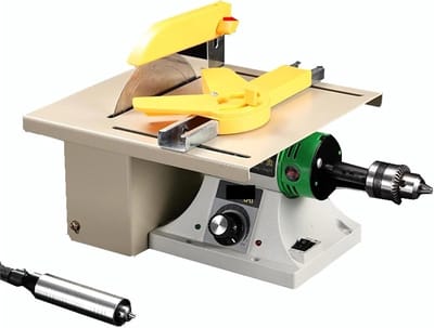 Mini Tafelzaag - Polijstmachine - Doe-het-zelf Werk - Multifunctioneel Gebruik - 270x190x137 mm - Zilver