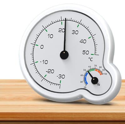 Analoge Thermometer en Hygrometer voor Binnen - Klok voor Temperatuur en Vochtigheid