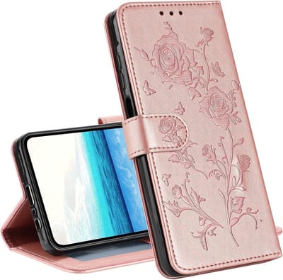 Wallet Case voor Google Pixel 9A - Roze Patroon Flip Cover met Kaartsleuven, Magnetische Sluiting en Schokbestendige Bescherming
