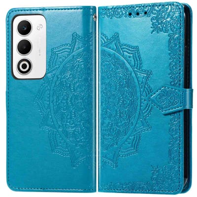 imoshion Hoesje - Geschikt voor Oppo A5 5G - Mandala Bookcase - Turquoise
