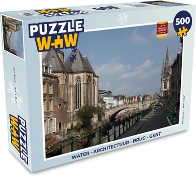 Puzzel Water - Architectuur - Brug - Gent - Legpuzzel - Puzzel 500 stukjes
