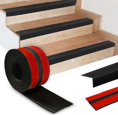 Antislip Traprandprofiel - Zelfklevend, 6m PVC - Veiligheid en Design voor Binnen & Buiten