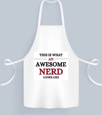 Akyol - an awesome nerd Keukenschort - Nerd - echte nerds - school - verjaardagscadeau - kado - gift - 82 bij 71 cm