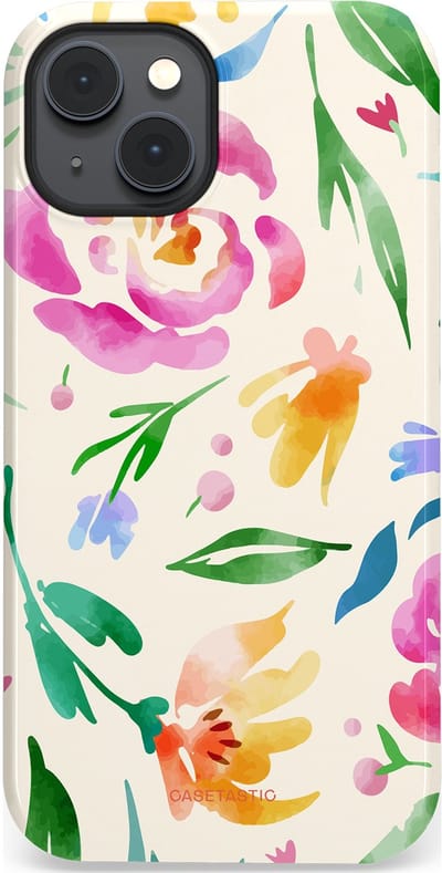 Casetastic Hoesje Geschikt voor Apple iPhone 14 Plus Magsafe - Stijlvolle Beschermende Duo-layer Case - Floral Flow