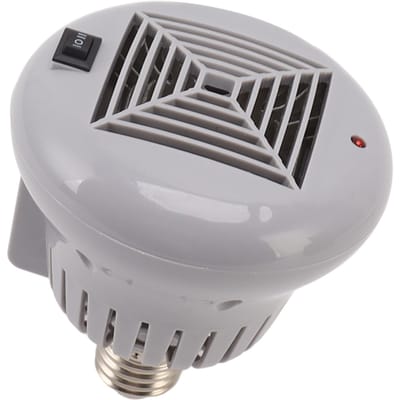 Ampoule chauffante pour animaux E27 50W à 100W avec boîtier gris 220V 3 vitesses réglables Ampoule lumière de bronzage pour terrarium et petite cage pour animaux gray