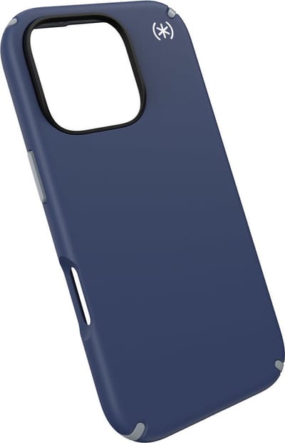 Speck hoesje geschikt voor Apple iPhone 16 Pro - Slank - MagSafe - Ultieme Bescherming - Luxe Soft-touch Afwerking - Valbescherming gecertificeerd tot 4 meter - Microban Antibacterieel - Presidio2 Pro lijn -Blauw