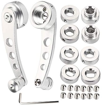 Dailygoody - Raamkrukhandvat - Raamgreep - Lichtgewicht en stijlvol - Zilverkleur - Geschikt voor klassieke auto - Perfect voor vintage voertuige