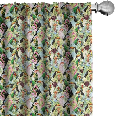 ABAKUHAUS Luau Voorhangen – Tropische Jungle – 2x75x245 cm