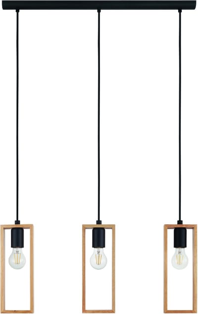EGLO Littleton Hanglamp - E27 - 71 cm - Zwart|Bruin - Duurzaam