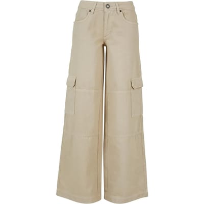 Urban Classics - Low Waist Denim Cargobroek - Taille, 30 inch - Gebroken wit