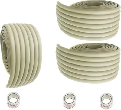 Universele Zekeringbuffer - Zachte Stootbescherming - Babykamer Beveiligen - Extra Zachte Spons - 6 Meter Lengte - Grijs