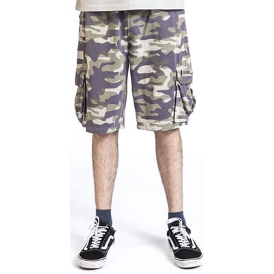 Black Premium by EMP camouflage sweatshort met opgestikte zijzakken - Heren - S