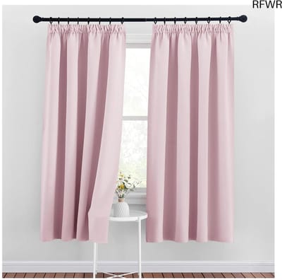 RFWR® Verduisterende Thermische Gordijnen 140x175cm - 2 Stuks in Lichtroze voor Woonkamer en Slaapkamer