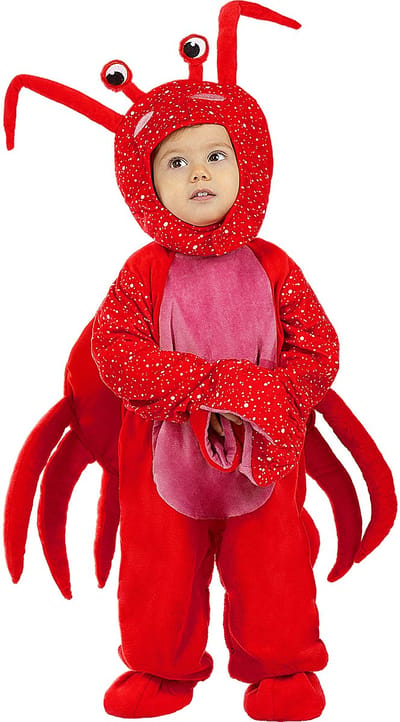 FUNIDELIA Krab Kostuum voor baby - Maat: 50 - 68 cm - Rood