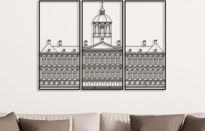 Wanddecoratie | Paleis op de Dam - XL (80x114cm)