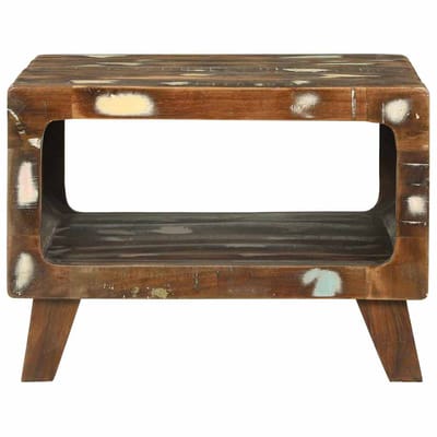 vidaXL - Salontafel - Multikleur - 50 - x - 50 - x - 35 - cm - Massief - Gerecycleerd - Hout