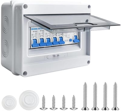 Zekeringkast Opbouw - Verdeelkast - Veilige Stroomvoorziening - IP65 Waterdicht - 8 Modules - Grijs