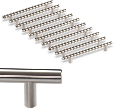 10 x Meubelgreep G17 Boorgatafstand 160 mm geborsteld Stanghandgreep / relinggreep van SOTECH