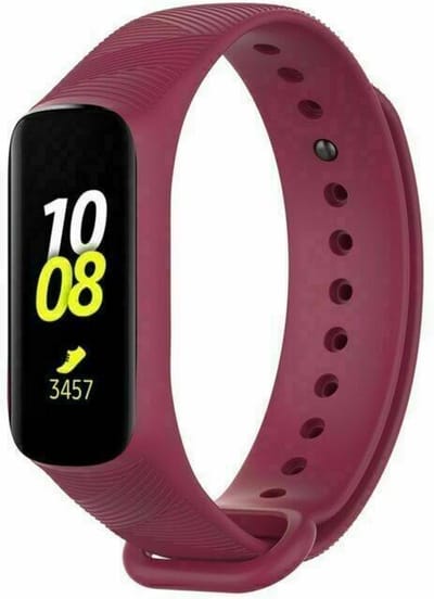 Siliconen Smartwatch bandje - Geschikt voor Samsung Galaxy Fit e siliconen bandje - bordeauxrood - Strap-it Horlogeband / Polsband / Armband