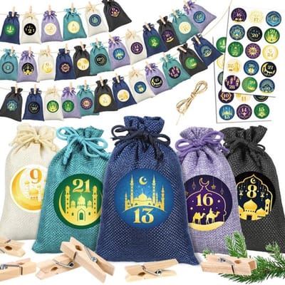 Golden crown - Ramadan adventskalender - DIY kit - Stof zakken