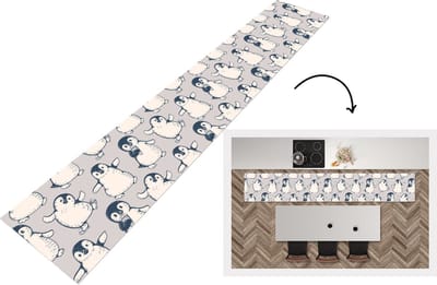 Keukenloper - Loper keuken - Patronen - Pinguïn - IJs - 300x50 cm - Keukenloper vinyl